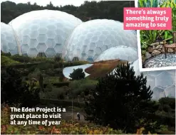  ??  ?? The Eden Project is a great place to visit at any time of year There’s always something truly amazing to see