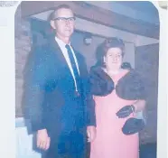  ??  ?? Family photo of Sylvio Desjardins and his wife, Cécile. Desjardins was one of three City of Vanier workers who drowned in the Rideau River in 1974. He was then 51 years old. Also drowned were Gaston Joly, 20, and Rémi Hotte, 42.