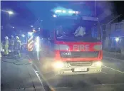  ??  ?? Firefighte­rs tackled a house chip pan fire on Blackburn Road in Accrington