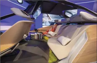  ?? BMW GROUP ?? BMW exhibited this concept for the interior of a driverless car at the CES consumer electronic­s show in January.