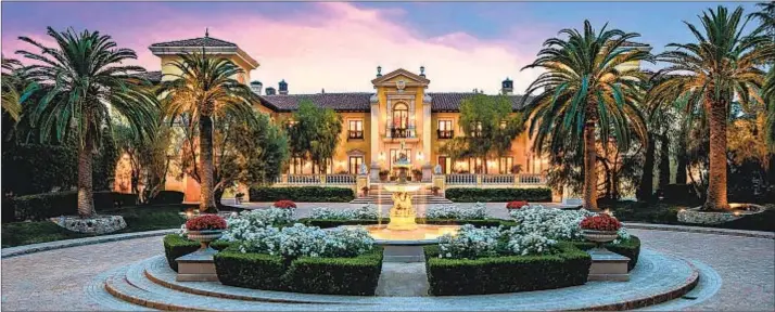  ?? Hilton & Hyland ?? AT THE HIGH END of the market, this $160-million estate on Beverly Park Court features a 20-bedroom home on nearly 10 acres with a tennis court and guesthouse.