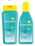  ??  ?? Don’t skimp on sunscreen. Everysun Sensitive Care SPF50 Lotion 200ml, R169,87; Everysun Sensitive Care SPF50 Spray 200ml R159,99. Also look out for Everysun Family Lotion SPF50 400ml, R289,23. Available at all leading retailers and pharmacies.