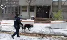  ?? Ryan Remiorz/AP ?? Police search for clues at the Yeshiva Gedolah school after shots were fired on 9 November 2023 in Montreal. Photograph: