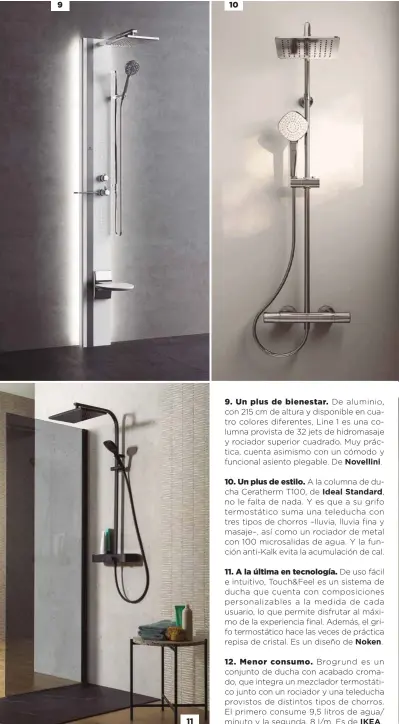 Columna de ducha Grohe con mezclador termostático y rociador