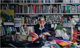  ?? Photograph: Nick Ballon/Maharam ?? ‘It’s my job to throw out ideas to my designers, to think laterally’: Paul Smith in his office, surrounded by books, magazines and samples. It’s been called ‘the paracetamo­l room’ by staff because it is such a sensory overload.