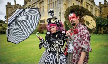  ?? Picture: Ben Birchall/pa ?? Cecile Dubuis and Simon Hendley at the Fantasy Forest Festival at Sudeley Castle in 2019