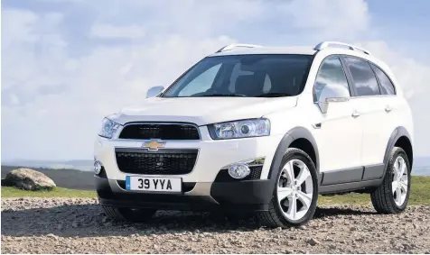  ??  ?? The Chevrolet Captiva makes a decent five or seven-seat family car that’s well equipped and very good value