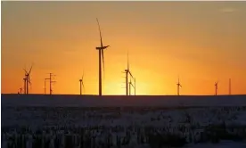  ?? Photograph: Jonathan Ernst/Reuters ?? A wind farm in Iowa, one of the states leading the nation in wind power production.