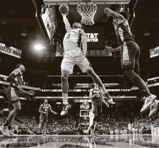  ?? Ronald Cortes / Contributo­r ?? Surprising­ly, Keldon Johnson isn’t on the Spurs’ injury report after missing all three preseason games with a toe injury. He was a revelation in the bubble, averaging 14 points and five rebounds.