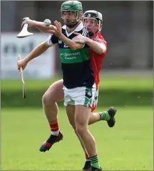  ??  ?? Bray’s Ben McCormack under pressure from Warren Kavanagh.