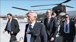  ?? THOMAS WATKINS/GETTY-AFP ?? Secretary of Defense James Mattis made his first visit to Baghdad as Pentagon chief.