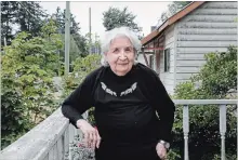  ?? JEN OSBORNE THE CANADIAN PRESS ?? Anna Stady, 95, shooed a black bear out of her home twice in one day.