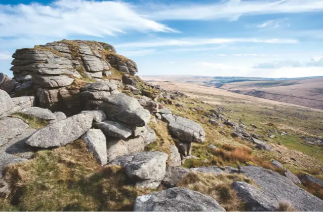  ??  ?? Above: Longaford Tor, which appears on several routes; teams will be allocated one of 26 possible routes. Below, left: competitor­s leaving the start