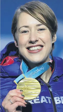  ?? Picture: Getty. ?? Lizzy Yarnold with her gold medal.