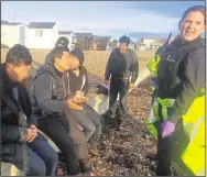  ??  ?? Suspected migrants found on Kingsdown beach in December