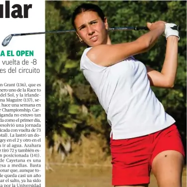  ?? LADIES EUROPEAN TOUR ?? Cayetana Fernández (17) durante la segunda vuelta del Open de España.