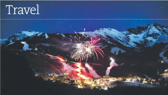  ?? Provided by Telluride Ski Resort ?? Telluride is one of many Colorado towns that celebrate New Year’s Eve with fireworks and a torchlight parade.