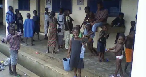  ??  ?? The displaced Bakassi children