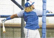  ??  ?? Blue Jays prospect Vladimir Guerrero Jr. exits baseball’s minor leagues with 44 home runs and a career batting average of .331.