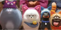  ??  ?? Lake Bell, Bobby Moynihan, Jenny Slate, and Hannibal Buress in The Secret Life of Pets 2