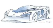  ??  ?? A teaser sketch of the new McLaren Senna GTR.