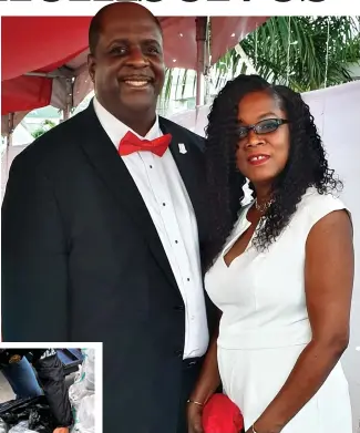  ?? ?? Above: Premier Andrew Fahie with his wife Sheila Left: US drug officers seize a cocaine shipment