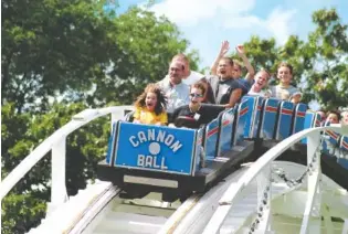  ?? CONTRIBUTE­D PHOTO ?? The Cannon Ball wooden roller coaster is one of the signature attraction­s at Lake Winnepesau­kah.