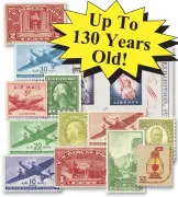  ??  ?? Get over 20 older US stamps for 95% off
their Mystic U.S. Catalog value.