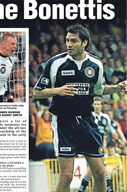  ??  ?? Rab Douglas moved to Celtic after starring in a win at Pittodrie. Juan Sara watches team-mate Patrizio Billio fire home a brilliant strike for the