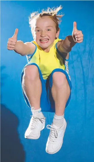  ?? Picture: GLENN HAMPSON ?? Gold Coast league player and dancer Hayden Christains­en, 9, is the first and so far only male member of the Ikin Dance Titans junior cheer squad.