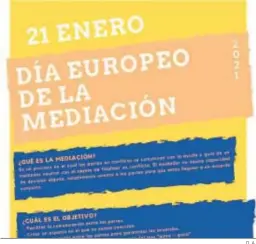  ?? D. A. ?? Cartel del Día Europeo de la Mediación.
