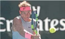  ?? – Reuters ?? RUTHLESS: Rafael Nadal of Spain in action during his match against Leonardo Mayer of Argentina on Wednesday.