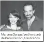  ??  ?? Mariana Garza sí se divorciará de Pablo Perroni, tras 12 años.