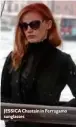  ??  ?? JESSICA Chastain in Ferragamo sunglasses