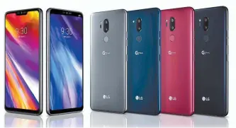  ?? Courtesy of LG Electronic­s ?? LG G7 ThinQ smartphone­s