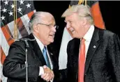  ?? JEFF SINER/CHARLOTTE OBSERVER 2016 ?? Rudy Giuliani seemed to deny that he pressed President Donald Trump to extradite Fethullah Gulen to Turkey.