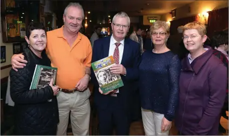  ?? Photos Don MacMonagle ?? Donal and Kathleen Hickey pictured with Mary Hickey, Paudie Hickey and Kathleen Mooney at the launch of the annual Sliabh Luachra 1916 Souvenir Edition at the Gneeveguil­la GAA grounds at the weekend and is available in shops in Sliabh Luachra,...