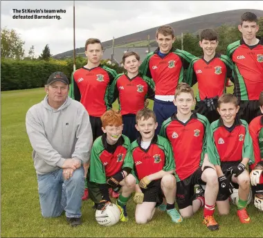  ??  ?? The St Kevin’s team who defeated Barndarrig.