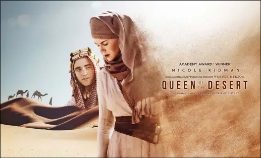  ??  ?? أفيش فيلم «ملكة الصحرا »