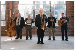  ?? Special to the Democrat-Gazette/AMY RICHMOND ?? David Davis and Warrior River Boys — (from left) Marty Hays, Robert Montgomery, David Davis, Philip James and Stan Wilson — perform Monday in Paragould.