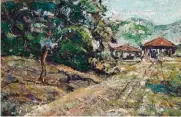  ??  ?? Ernest Lawson (1873-1939), Sketch for Post Office Mural in Short Hills, New Jersey, 1939. Oil on board, 8 x 12 in.