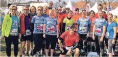  ?? FOTO: LTHSV ?? Alle Teilnehmer des Lauftreffs Haldern schafften es beim Venloop über die Ziellinie. Im Lindenhof ließen sie den Tag ausklingen.