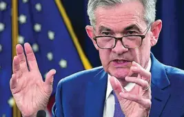  ?? AP ?? Jerome Powell es el presidente de la Reserva Federal (Fed), el banco central de Estados Unidos