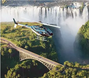  ?? ?? Zimbabwe has recorded an exceptiona­l 115,6 percent increase in tourist arrivals to resorts such as Victoria Falls