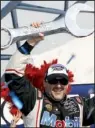  ?? AP/ISAAC BREKKEN ?? NASCAR driver Tony Stewart celebrates after winning Sunday’s race in Las Vegas, a much better result than in last year’s race.