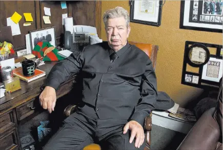  ??  ?? The Associated Press Richard Harrison from “Pawn Stars” died Monday at age 77. The Navy veteran opened Gold &amp; Silver Pawn Shop in downtown Las Vegas with his son, Rick. The TV show premiered in 2009 and features the Harrisons interactin­g with customers trying to sell or pawn objects.