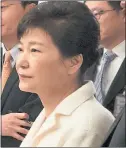  ??  ?? FORCED OUT: Park Geun-hye.