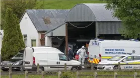  ?? ?? Investigat­ion: Gardaí at the family home in Co. Mayo in June 2019