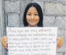  ?? CONTRIBUTE­D ?? “My name is Esmeralda and my dad is named Benigno Orozco Rojas. He has to abandon his home in search of a better life. He is a migrant farm worker in Canada for the last six seasons.”