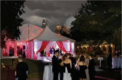  ?? COURTESY OF BEN ROSE ?? As the fall social season kicks off, the Garden of Eden Ball benefiting the Atlanta Botanical Garden will be held in a tent with a filtration system, and guests must be vaccinated. This year, the event will be held on Sept. 25.